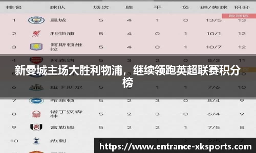 新曼城主场大胜利物浦，继续领跑英超联赛积分榜